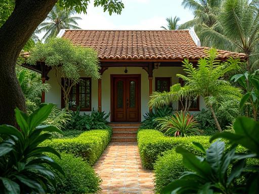 Casa Tranquila villa surrounded by lush green garden